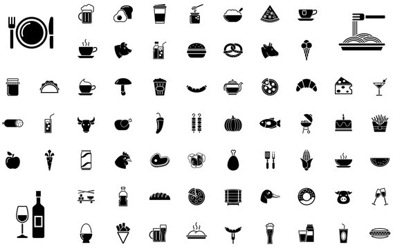 Gro&szlig;es Restaurant Iconset - Schwarz