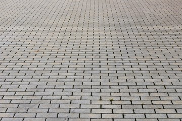 view of the cobblestone pavement