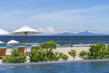 Relax on the beach, a beautiful place by the sea. 26.09.2017