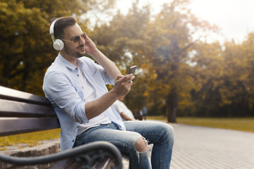 Casual man at the park