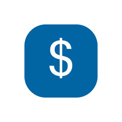 Square icon of dollar sign.