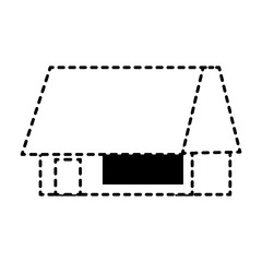 house sticker vector illustration