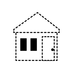 house sticker vector illustration