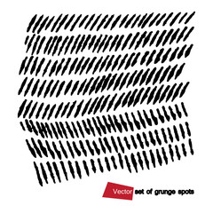 Vector set of grunge hatching