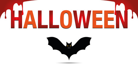 halloween fledermaus und blut