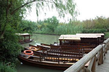 Some  boats  on  a  river