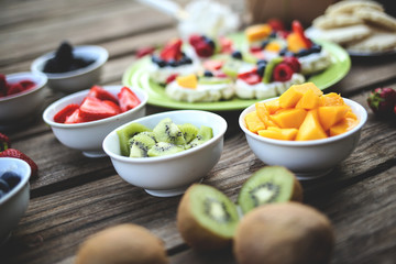 Mini Fruit Pizzas with Colorful Fresh Fruit