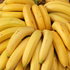 Bright yellow bananas