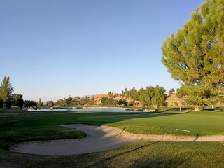 golf course and blue sky