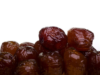 Closeup Sweet dried Chinese Jujube.