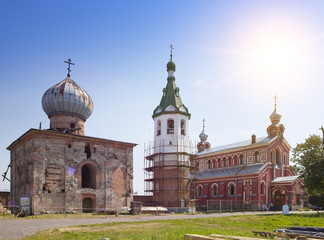 Fototapeta na wymiar Old Ladoga Nikolsky monastery. Russia.