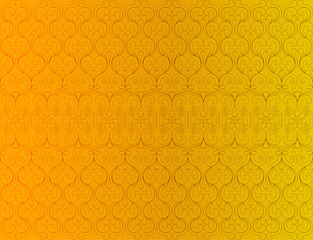 Thai golden vintage pattern vector abstract background