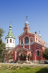 Fototapeta na wymiar Old Ladoga Nikolsky monastery , presumably 13th century. Russia. ..