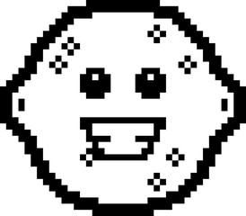 Fototapeta premium Smiling 8-Bit Cartoon Lemon