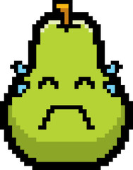Fototapeta premium Crying 8-Bit Cartoon Pear