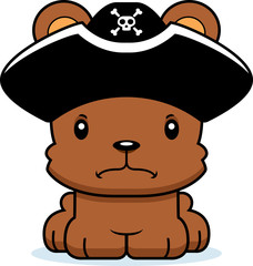 Cartoon Angry Pirate Bear