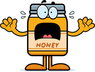 Scared Cartoon Honey Jar