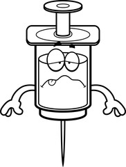 Sick Cartoon Syringe