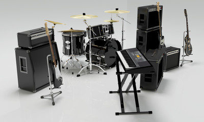 modern music instrument close up view