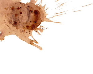 watercolor coffee stain