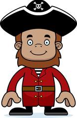 Cartoon Smiling Pirate Sasquatch