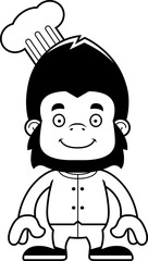 Cartoon Smiling Chef Gorilla