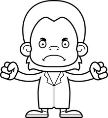 Cartoon Angry Doctor Orangutan