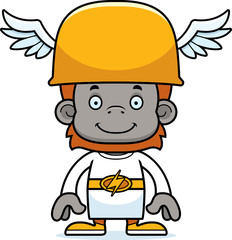 Cartoon Smiling Hermes Orangutan