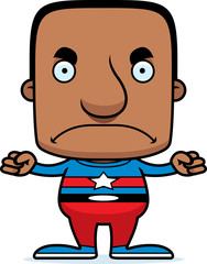 Cartoon Angry Superhero Man