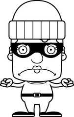 Cartoon Angry Thief Woman