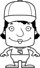 Cartoon Smiling Coach Woman