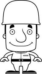 Cartoon Smiling Soldier Man