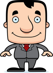 Cartoon Smiling Businessperson Man
