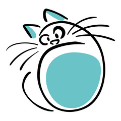 Cat looks back over his shoulder