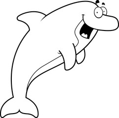 Cartoon Dolphin Jumping