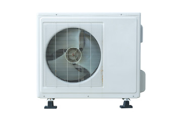 Air condensing unit (compressor) isolated on white background. (with Clipping path inside)