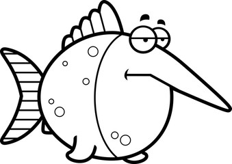 Bored Cartoon Swordfish