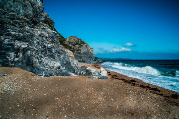 Limpet Rocks looking from Beesands Devon