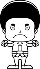 Cartoon Angry Karate Boy