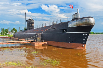 Russian submarine at the pier.