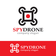 Abstract Drone Logo Template Design Vector, Emblem, Design Concept, Creative Symbol, Icon