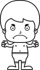 Cartoon Angry Boy Swimsuit