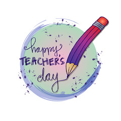Happy teacher's day card.