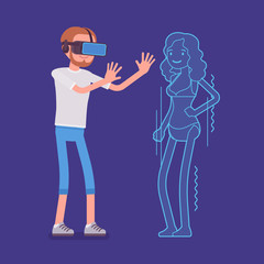 VR man testing adult content
