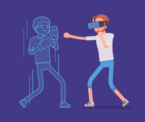 VR man fighting