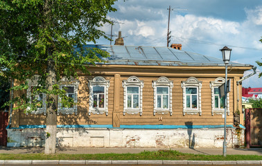 Traditional Russian wooden house in Suzdal