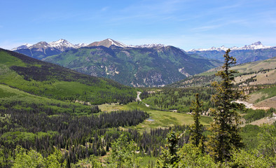 A View of Colorado State Highway 149 Through the San Juan Mountains