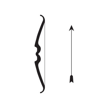 Bow And Arrow Icon- Vector Illustration