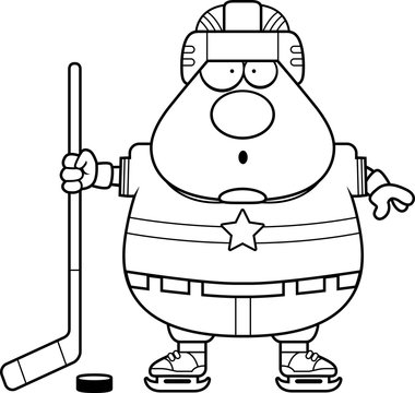 recommend clip art: Surprised Cartoon Hockey Player
