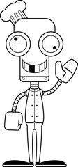 Cartoon Silly Chef Robot